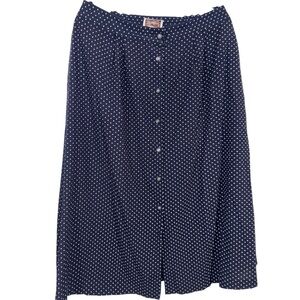 Vintage TRADITION Polka Dotted Button Front Skirt
